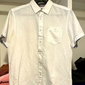Ted Baker White Short Sleeve Button Down